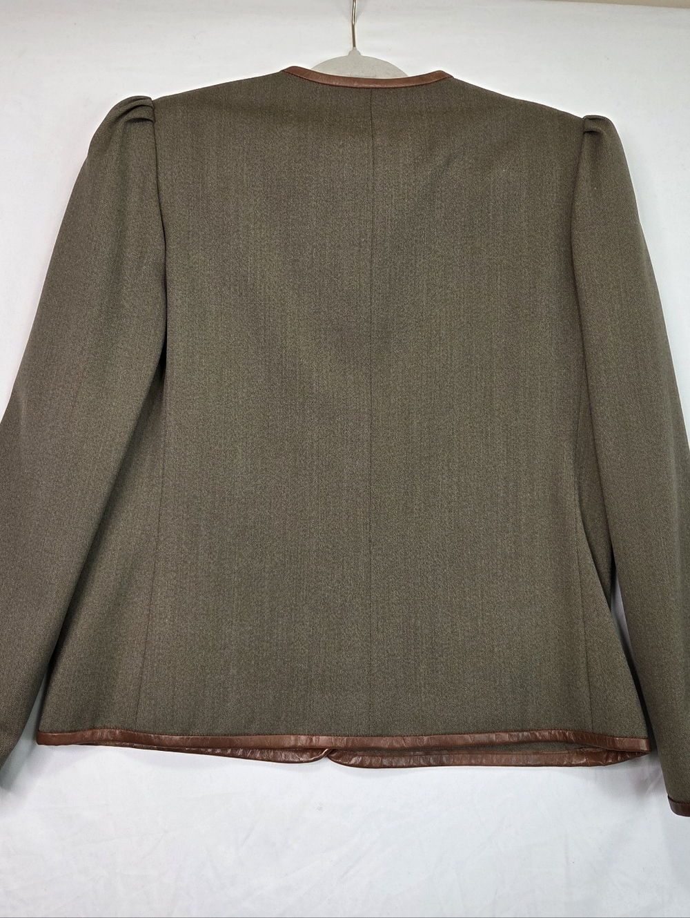 VTG Christian Dior Sportswear Pantsuit Jacket & Pants Leather Trim Size 8 - Picture 11 of 16